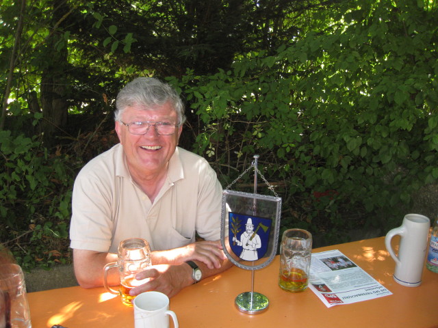 Gemeinderat und stellvertrender Ortsvorsitzender Martin Hobmeier bei einer wohlverdienten Pause