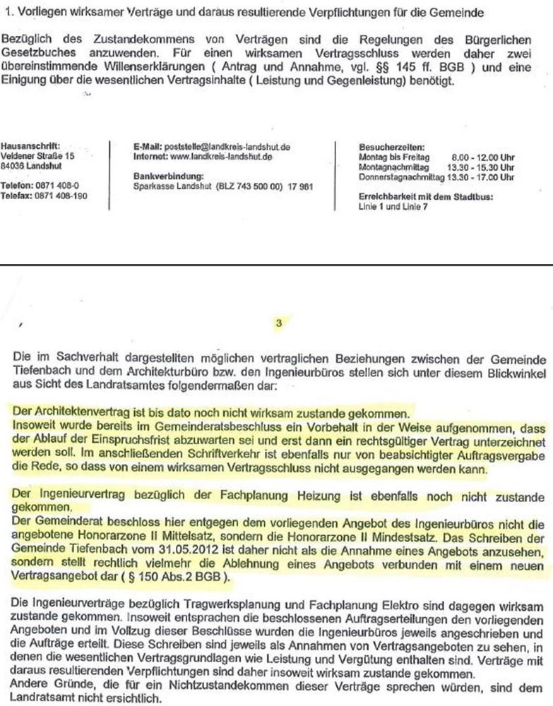 Gutachten des Landratsamtes